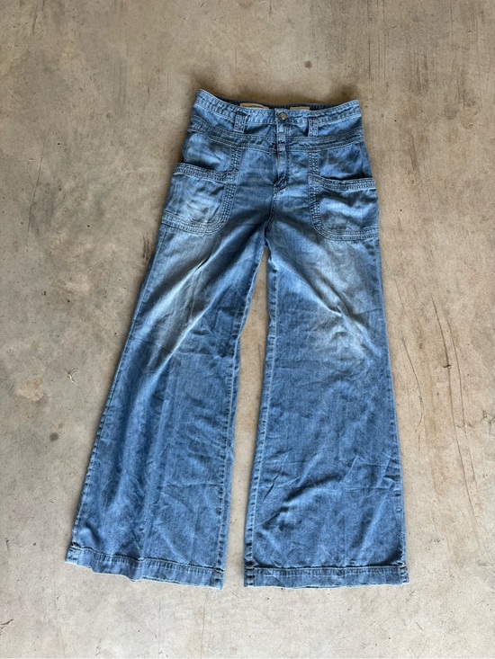 Pilcro Denim - Pilcro faded blue high-rise denim jeans